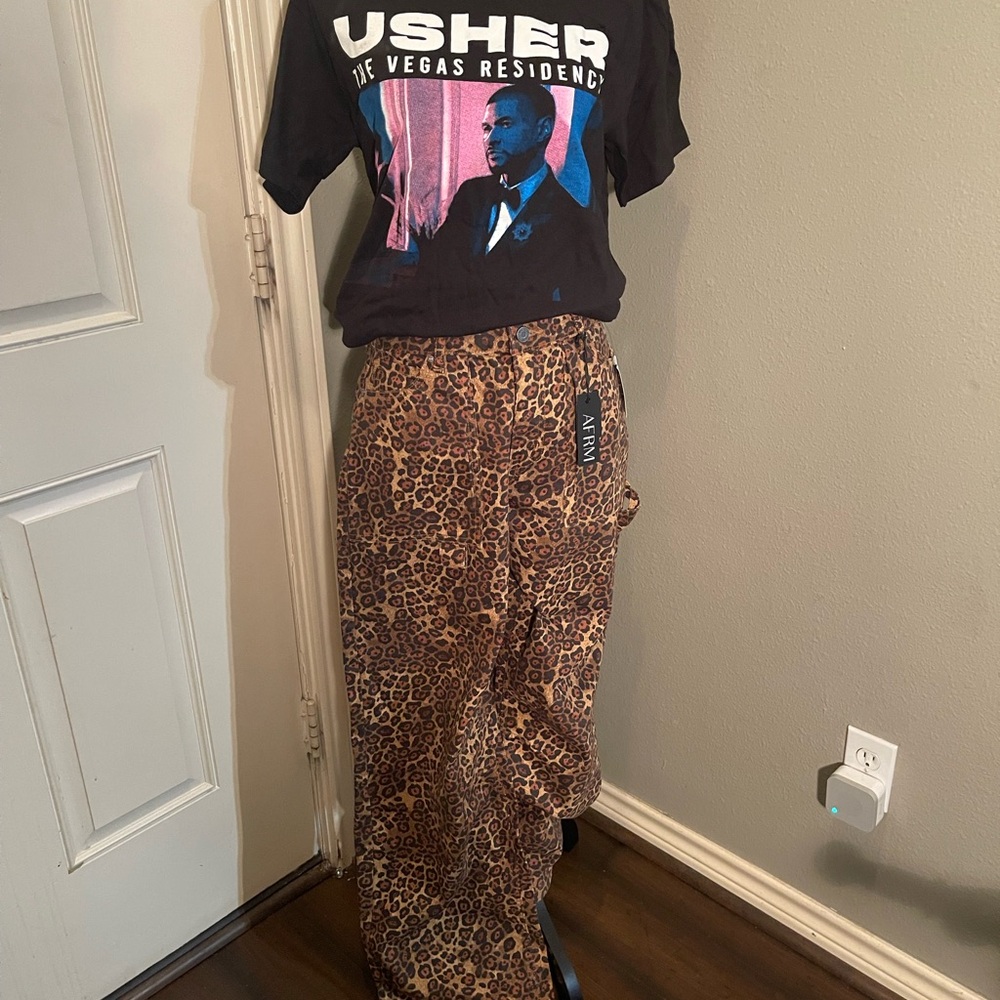 AFRM Rhett High Rise Leopard Pants - Picture 8 of 14